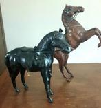 Antieke/vintage paardenfiguren, van leer., Antiek en Kunst, Ophalen of Verzenden
