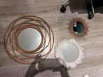 Spiegel Set - 3 Spiegels (60, 35, 30cm) boho bohemian, Ophalen, Rond, Zo goed als nieuw, Minder dan 100 cm