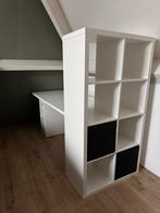 Ikea Bureau meg Kallax kast zgan, Ophalen, Zo goed als nieuw