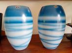 Blauwe vazen uit Tsjechië (Bohemia glas), Ophalen, Blauw, Minder dan 50 cm, Glas