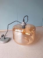 Glazen hanglamp, retro, Ophalen of Verzenden, Zo goed als nieuw, Glas, Modern
