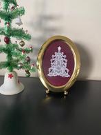 Messing lijstje met kanten kerstboom, vintage, Ophalen of Verzenden, Zo goed als nieuw