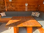 Tuinset van massief douglas hout incl kussens en tafel 2x, Tuin en Terras, Tuinsets en Loungesets, Ophalen, Zo goed als nieuw