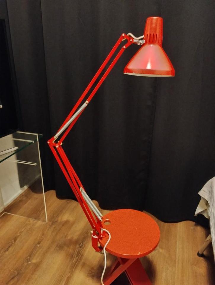 Vintage Ledu W1 anglepoise lamp kleur rood, Antiek en Kunst, Antiek | Lampen, Ophalen of Verzenden