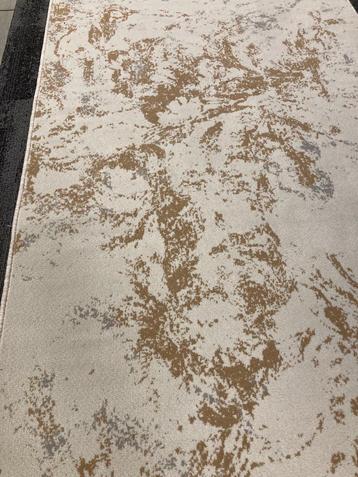 Beige Loper met Goud & Gele Accenten - 1.10x4m beschikbaar voor biedingen