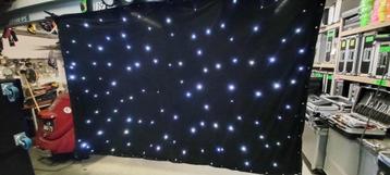 Backdrop witte sterrendoek achterdoek incl. controller beschikbaar voor biedingen
