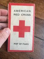 WO2 Amerikaans Red Cross Map Kaart Parijs 1945, Verzamelen, Verzenden, Duitsland, Boek of Tijdschrift