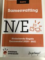 Samenvatting Examenstof Nederlands/Engels HAVO, Overige niveaus, Nederlands, Ophalen of Verzenden, Zo goed als nieuw