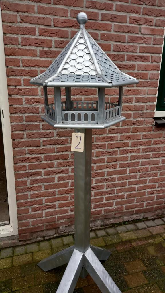 Handgemaakte zinken vogelvoederhuisjes, Tuin en Terras, Vogelhuisjes en Vogelbaden, Nieuw, Ophalen