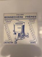 Vintage Frans reclamebord - Bonnechère Frères, Overige merken, Gebruikt, Ophalen of Verzenden, Groter dan 1:32