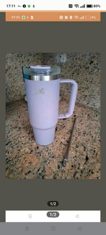XXL Nutrition Tumbler met  RVS rietje is nieuw beschikbaar voor biedingen