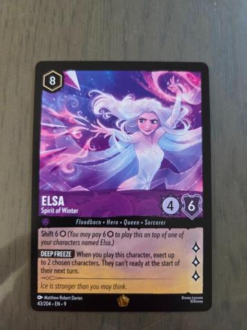 Elsa Spirit of Winter 43 Fabled Lorcana Disney beschikbaar voor biedingen