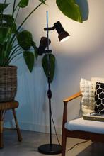 Retro staande lamp bruin jaren 70, Huis en Inrichting, Lampen | Vloerlampen, Ophalen, ., ., 150 tot 200 cm