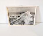 vintage foto in lijst vlissingen kade antieke auto zee photo, Verzamelen, Foto's en Prenten, Ophalen of Verzenden, Voor 1940, Gebruikt