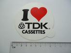 sticker oud Love TDK cassette muziek bandje Ajax popmuziek, Verzamelen, Verzenden, Zo goed als nieuw, Bedrijf of Vereniging