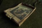 Antiek Frans Napoleon III dienblad met gravure c.1860, Ophalen of Verzenden
