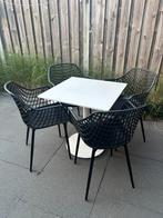 Stijlvol witte vierkante eettafel tuintafel, Huis en Inrichting, Tafels | Eettafels, Ophalen, Zo goed als nieuw, Rond, 50 tot 100 cm