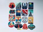 Stickers hotel Amsterdam Torino travel reizen vintage koffer, Tickets en Kaartjes, Eén persoon, Cadeaubon