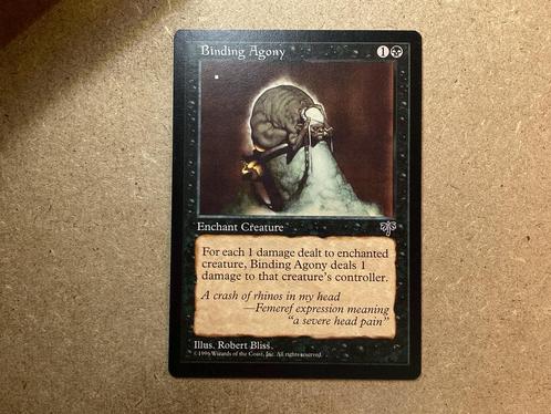 1x Binding Agony (Near Mint), Hobby en Vrije tijd, Verzamelkaartspellen | Magic the Gathering, Zo goed als nieuw, Losse kaart