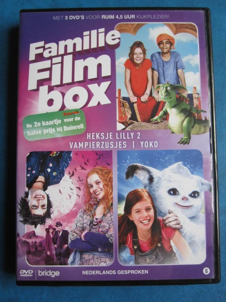 Familie Film box (3 disc), Cd's en Dvd's, Dvd's | Kinderen en Jeugd, Zo goed als nieuw, Film, Avontuur, Boxset, Vanaf 6 jaar, Ophalen of Verzenden