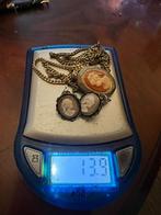 Oude ketting met hanger en 2 oorbellen camee, Antiek en Kunst, Ophalen of Verzenden