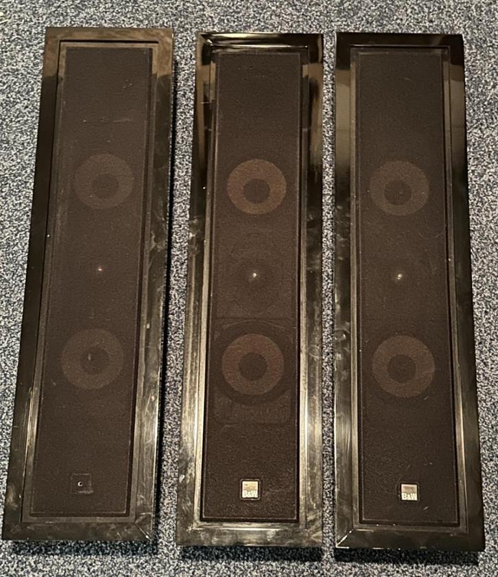 Bowers & Wilkins B&W  FPM 5 en FPM 2 Luidsprekers, Audio, Tv en Foto, Luidsprekers, Gebruikt, Front, Rear of Stereo speakers, 120 watt of meer