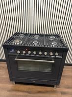 Luxe Boretti Fornuis 6 pits Incl. Afzuigkap 300 graden 90 cm, Fornello Esperta, Grill, Ophalen of Verzenden, Zo goed als nieuw