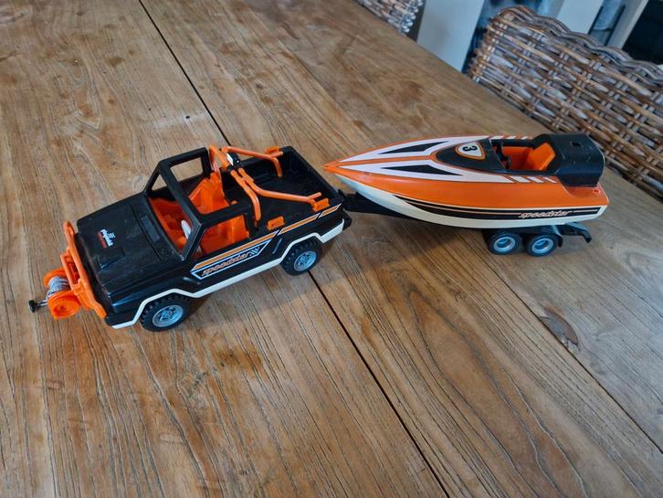 Playmobil 3399 Auto met Boot en Trailer sinterklaas kado, Kinderen en Baby's, Speelgoed | Playmobil, Gebruikt, Complete set, Ophalen of Verzenden