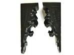 2 Grote antieke houtgesneden leeuwenkop ornamenten consoles, Ophalen of Verzenden