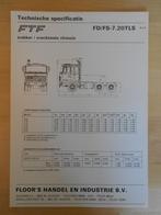 FTF 6x2 ca 1985 Technische Specificatie Folder, Ophalen, FTF, Zo goed als nieuw, Overige merken