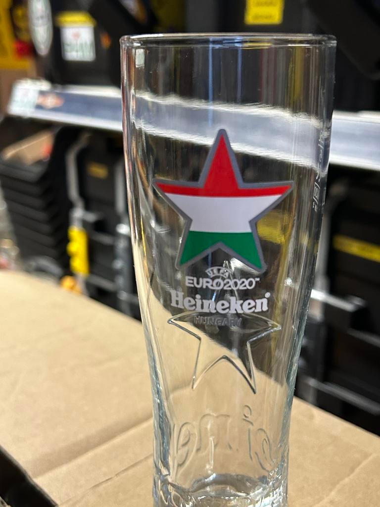 Heineken EK-2020 glas Hongarije, Verzamelen, Ophalen, Nieuw, Glas of Glazen, Heineken