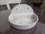Oude wit emaille hangbak / wasbak / waskom (37 cm breed)., Ophalen of Verzenden