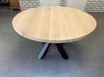 Eiken ronde tafel met matrixpoot 135 cm, Ophalen, Rond, Nieuw, Vijf personen of meer