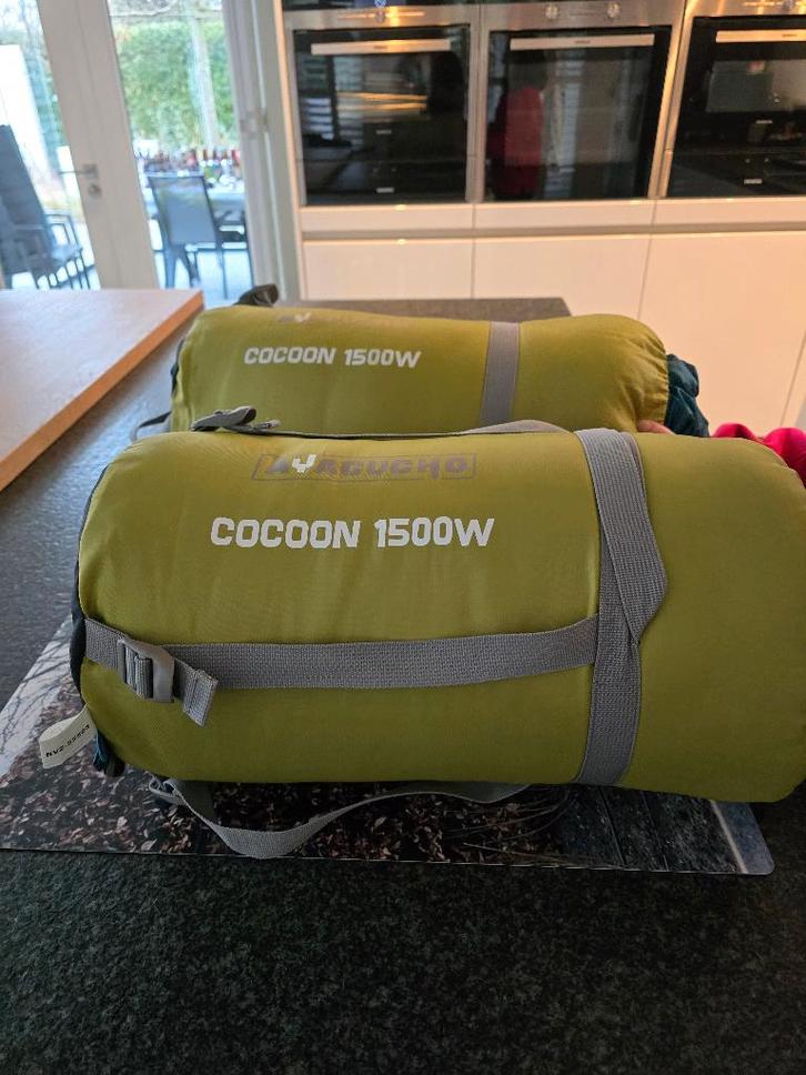 Ayacucho slaapzakken Cocoon 1500W (2 stuks), Caravans en Kamperen, Slaapzakken, Zo goed als nieuw, Ophalen