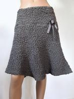 YAYA Geweldige Grijze Teddy Halflange Rok met Strik L 40, Maat 42/44 (L), Ophalen of Verzenden, Zo goed als nieuw, Knielengte