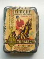 Turmac Primeur Jockey Club tabak blik, Verzamelen, Blikken, Overige merken, Gebruikt, Overige, Ophalen of Verzenden