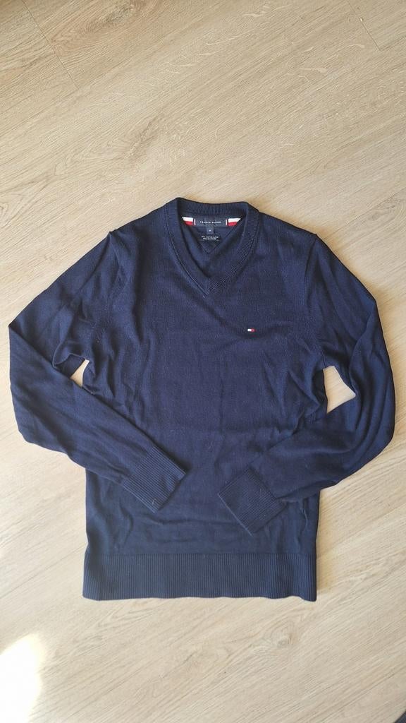 Tommy Hilfiger Pullover XS - Donkerblauw. Katoen & Cashmere, Blauw, Tommy Hilfiger, Nieuw, Ophalen of Verzenden