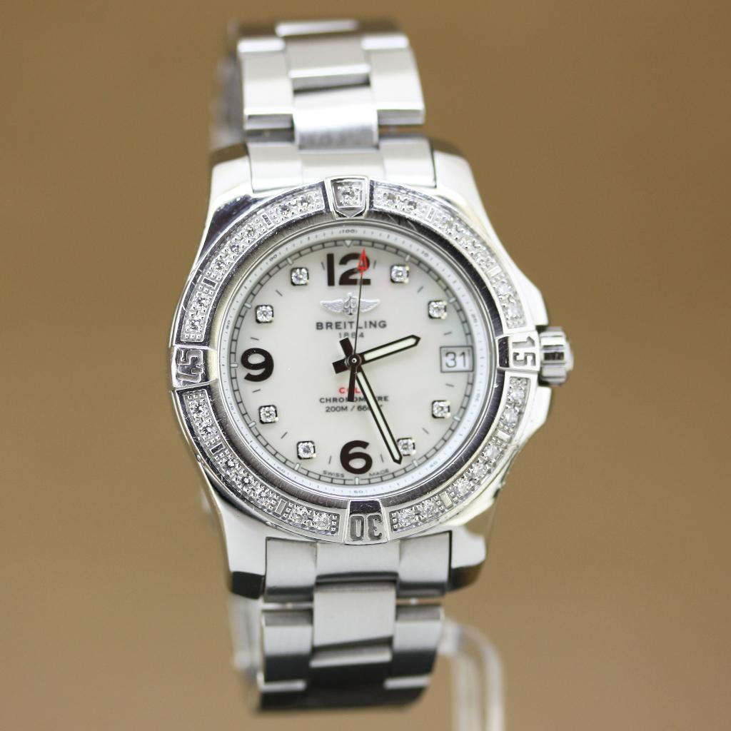 Breitling Colt 36 Ref. A7438953 – Factory Diamond, Overige merken, Staal, Gebruikt, Staal
