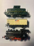 Vintage Treinset: Locomotieven en Wagon, Wisselstroom, Fleischmann, Ophalen of Verzenden, NS