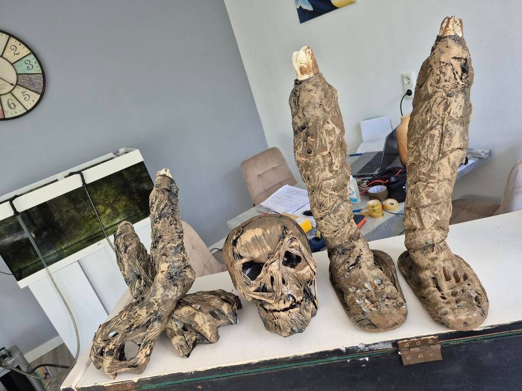 Unieke Halloween decoratie: schedel en botten, Verzamelen, Overige Verzamelen, Ophalen of Verzenden