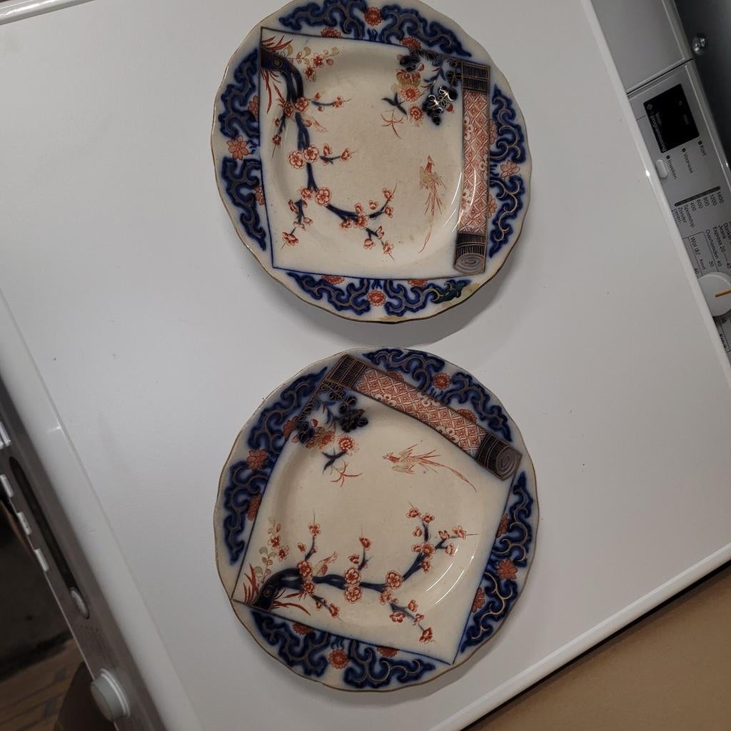 Compagnie van de Indische borden 2 stuks uit 19 eeuw, Antiek en Kunst, Antiek | Wandborden en Tegels, Ophalen of Verzenden