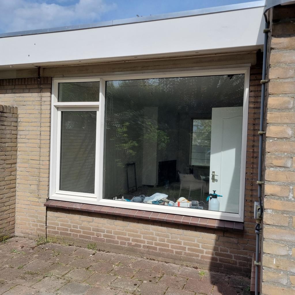 Kunststof kozijnen met dubbelglas -, Ophalen, Gevelraam of Ruit, Gebruikt, 160 cm of meer