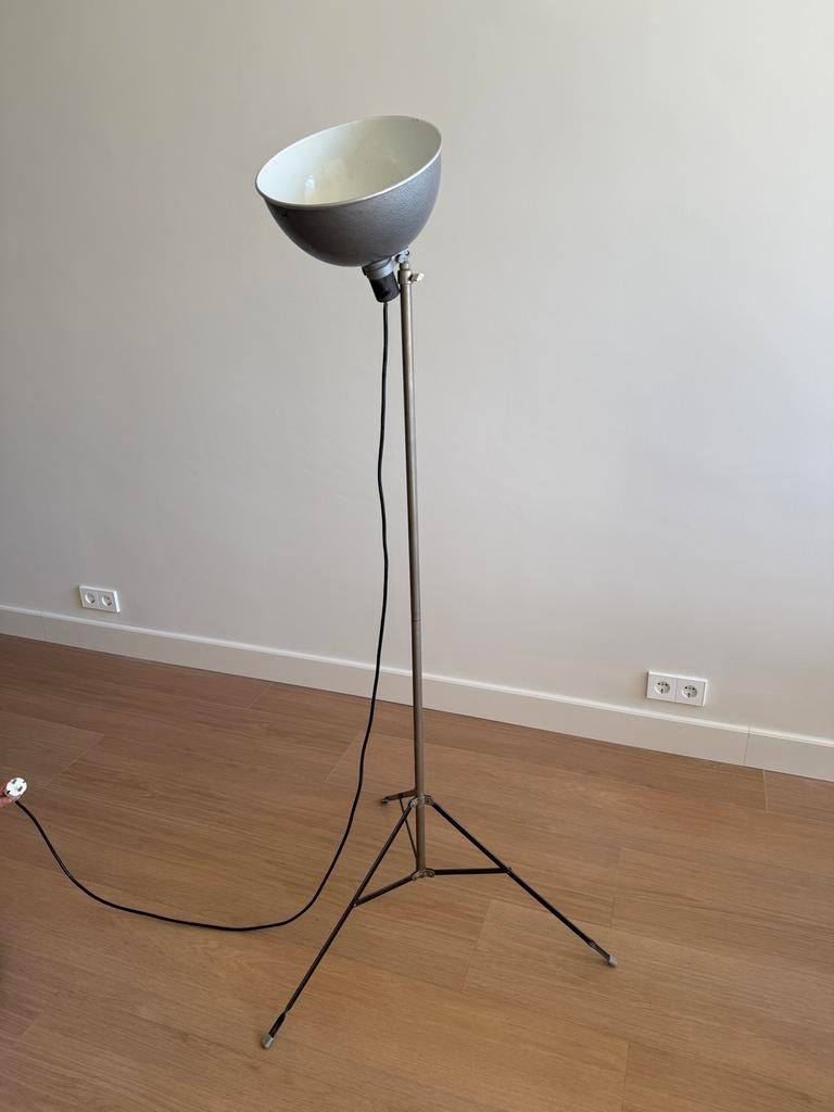 Industriële Vintage Studio Lamp op Statief, Ophalen