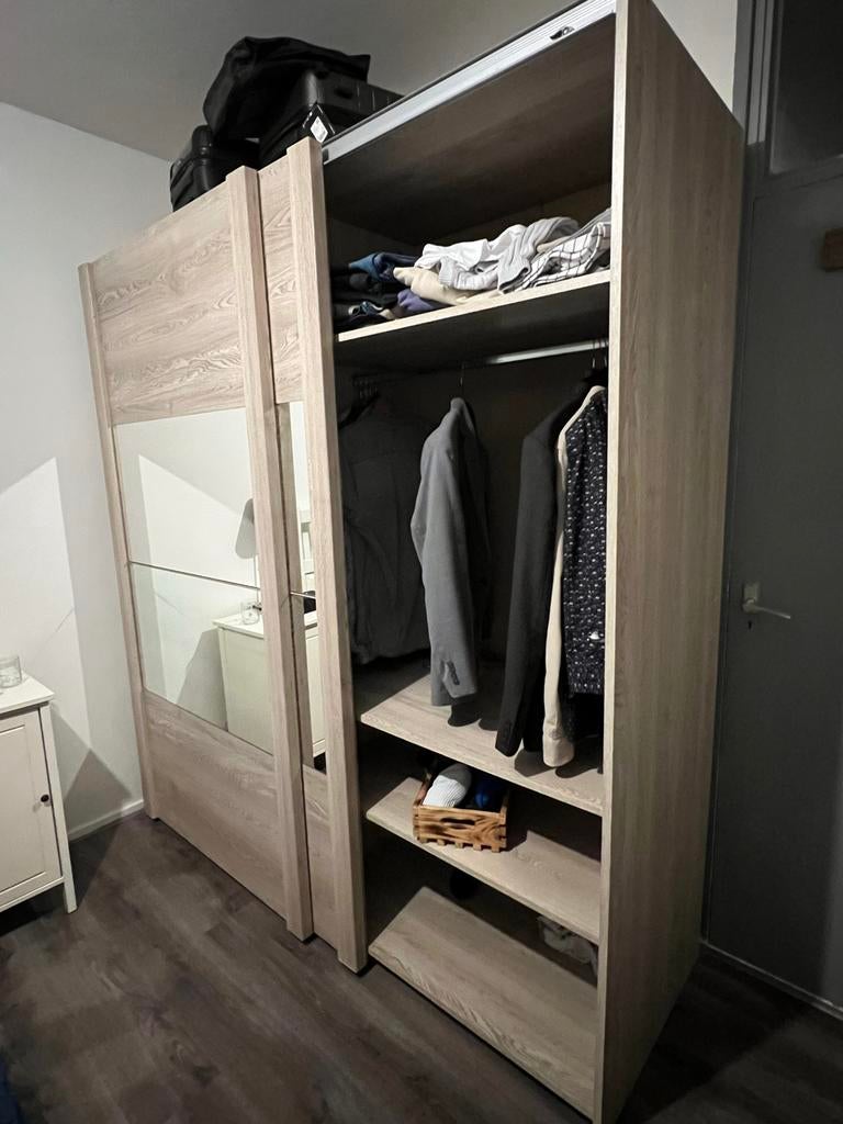 Kledingkast met spiegeldeuren, Gebruikt, 200 cm of meer, Ophalen of Verzenden, 200 cm of meer