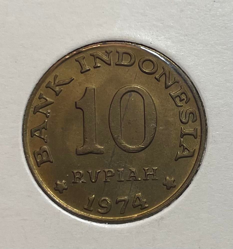 10 rupiah Indonesië 1974, Ophalen of Verzenden, Zuidoost-Azië