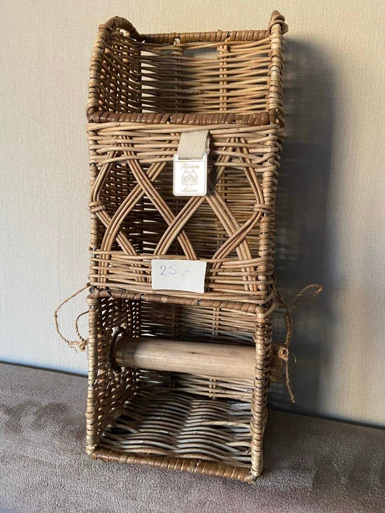 Riviera Maison rotan toiletrolhouder, Ophalen, Zo goed als nieuw, Landelijk