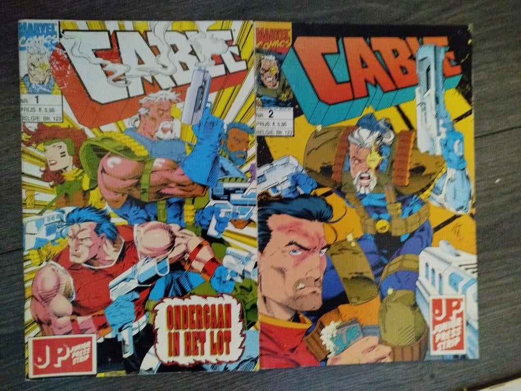 CABLE MARVEL JUNIOR PRESS STRIP 2 STUKS, Boeken, Strips | Comics, Europa, Ophalen of Verzenden, Zo goed als nieuw, Meerdere comics