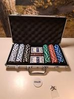 Luxe pokerkoffer  - pokerset met 300 chips, Hobby en Vrije tijd, Gezelschapsspellen | Kaartspellen, Ophalen of Verzenden, Zo goed als nieuw