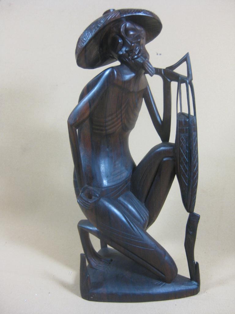 Indisch Balinees hard houten beeld Bali, Ophalen of Verzenden, Handgemaakt, 20 - 50 cm, Beeld