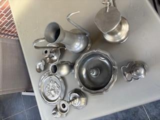 tinnen voorwerpen, Ophalen